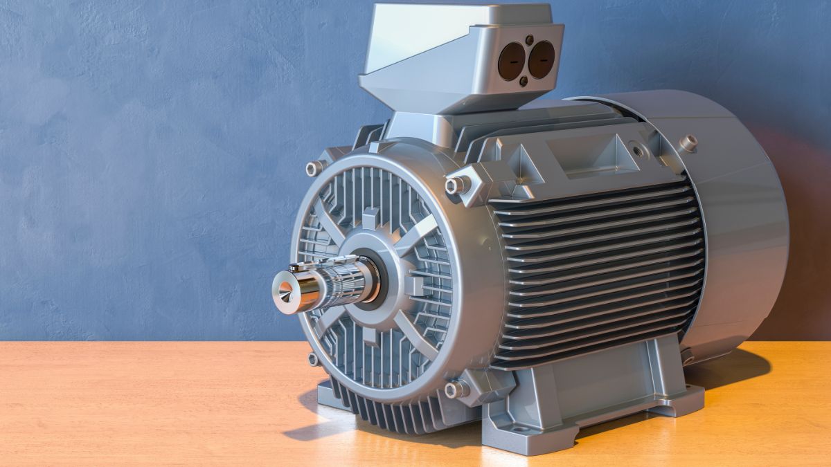 Egy modern elektromotor, amely a mozgás elektromos energiából való előállítását szemlélteti.